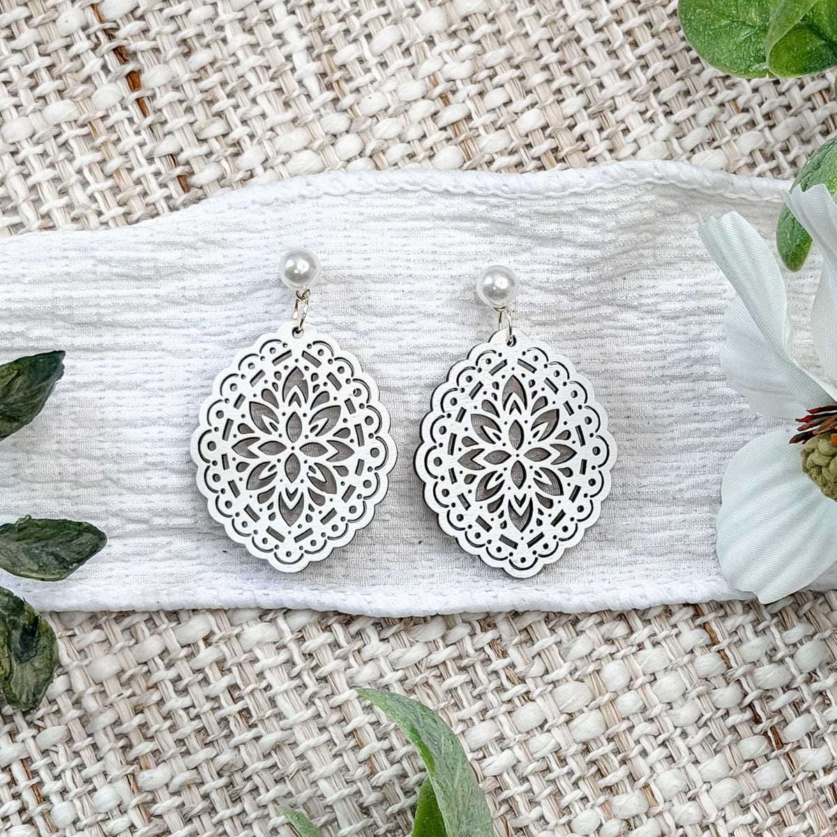 Ornate Layered Drop Earrings - Glowforge