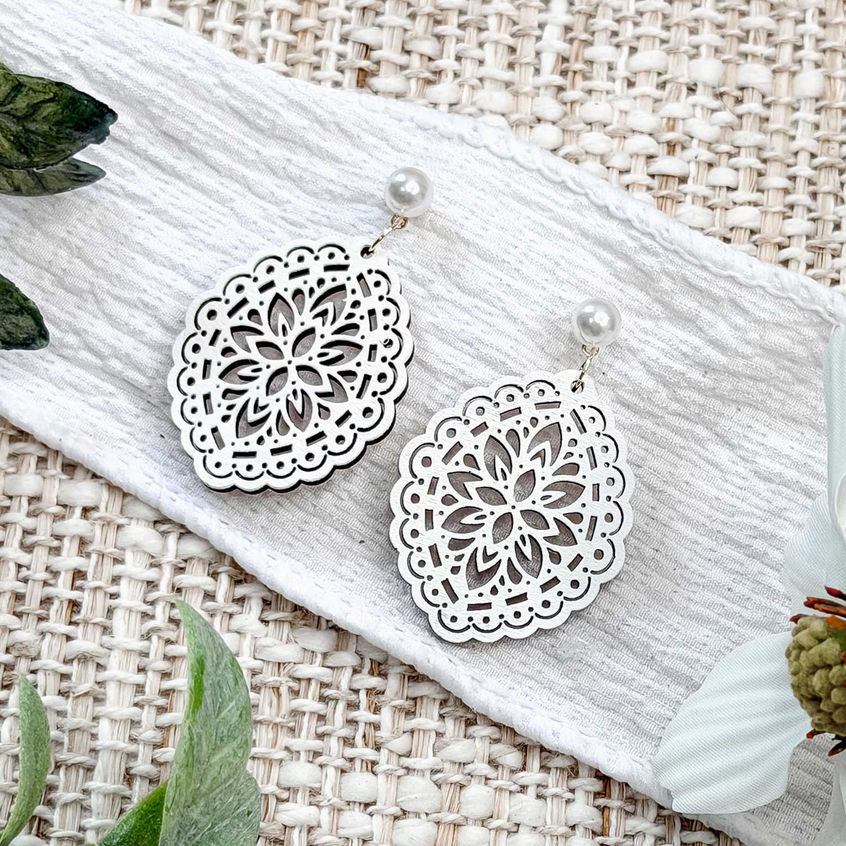 Ornate Layered Drop Earrings - Glowforge