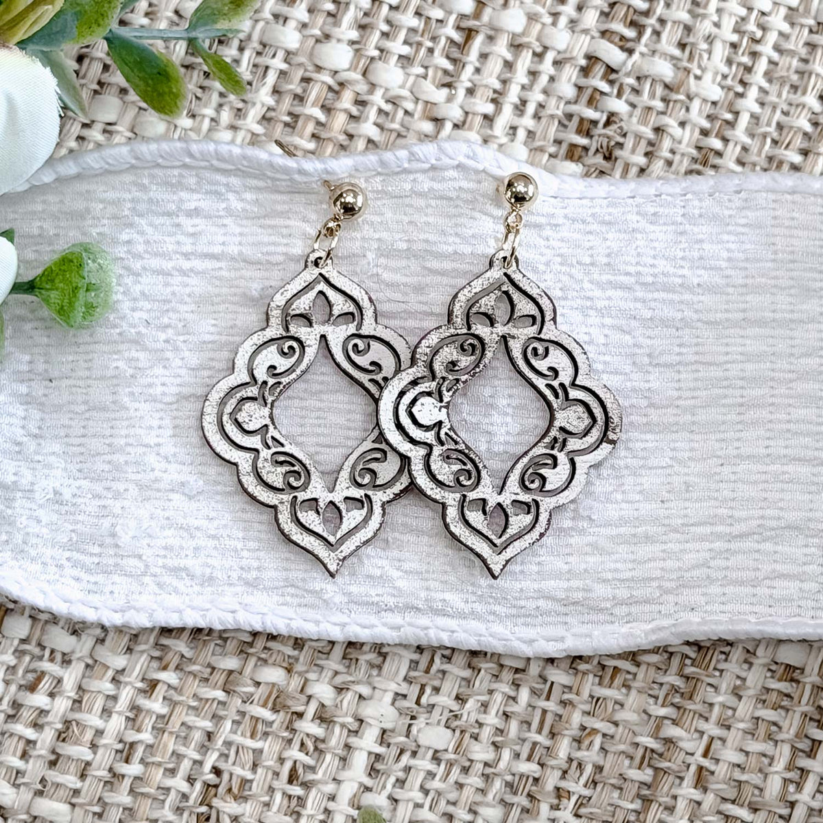 Ornate Scrollwork Statement Earrings - Glowforge