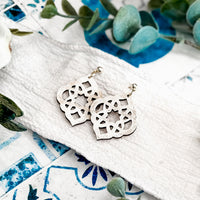 Ornate Tile Teardrop Earrings - Glowforge