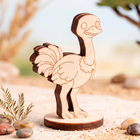 Ostrich Toy - African Safari Bird Figure for Crafts & Painting - Glowforge
