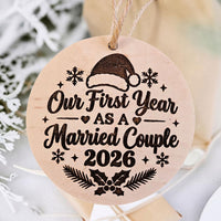 Our First Year As A Married Couple Ornament - Glowforge