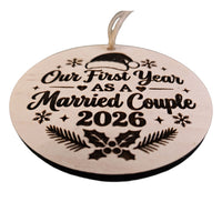 Our First Year As A Married Couple Ornament - Glowforge