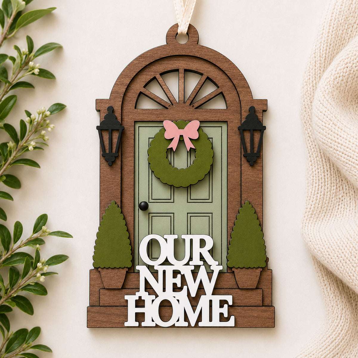 Our New Home Door Ornament - Glowforge
