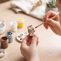 Owl Tabletop Figurine - Wooden Forest Bird for Games & Storytelling - Glowforge