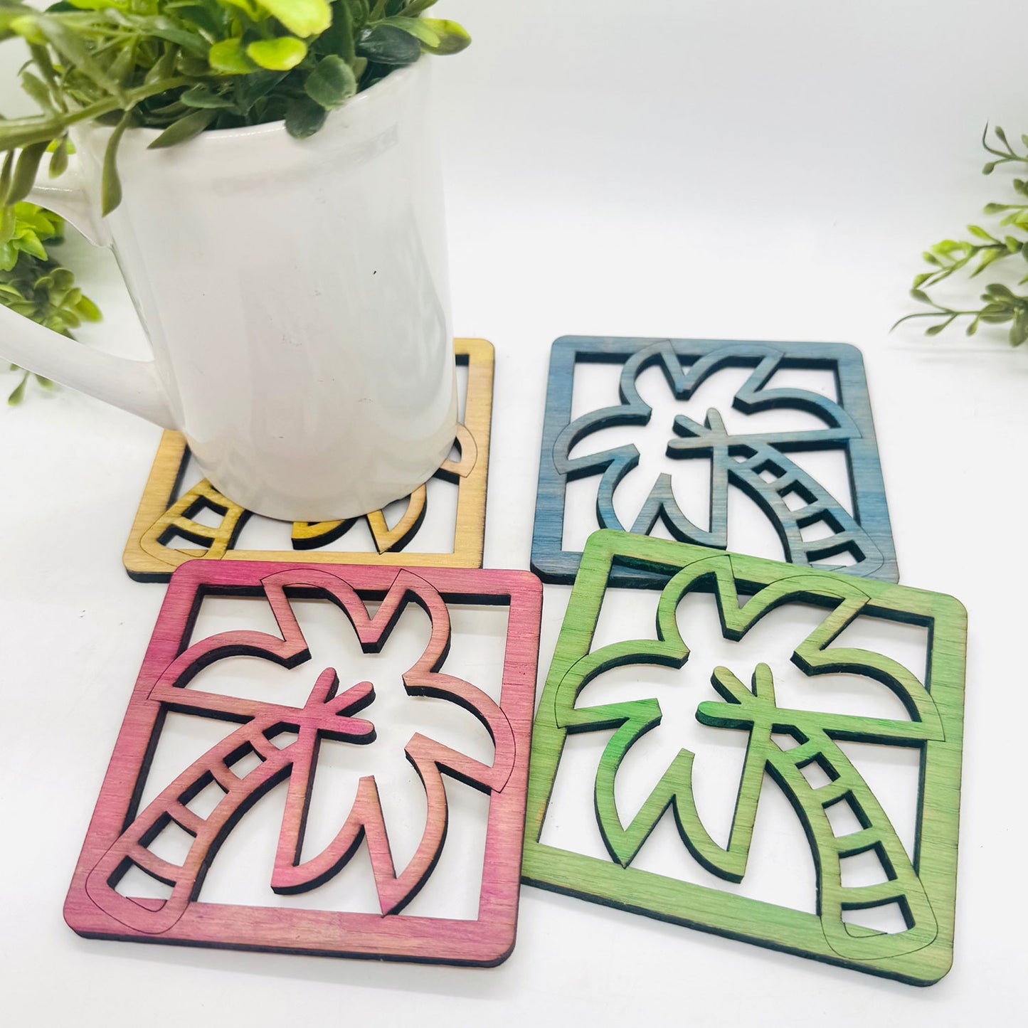 Palm Tree Table Protector (Set of 4) - Glowforge