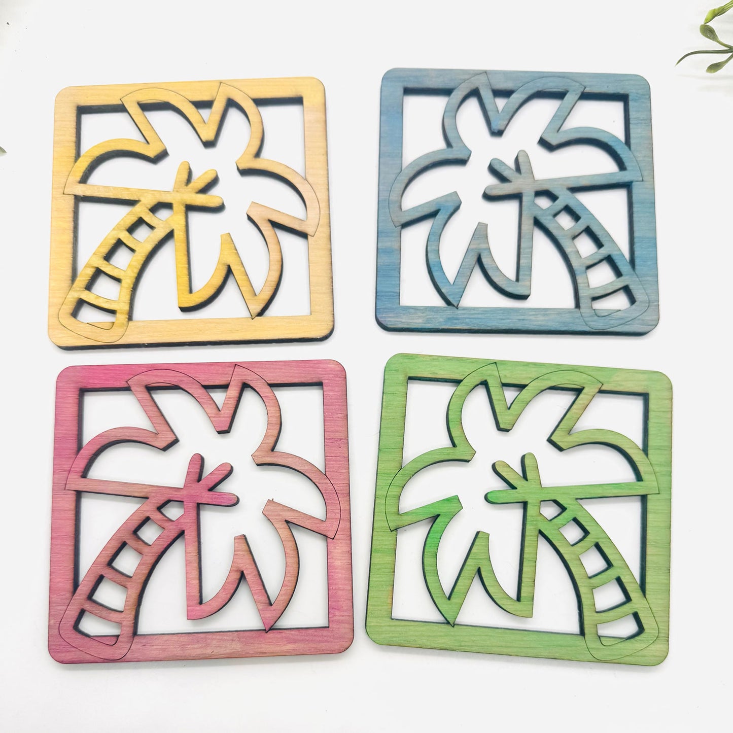 Palm Tree Table Protector (Set of 4) - Glowforge