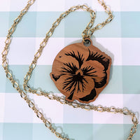 Pansy Necklace Pendant - Glowforge
