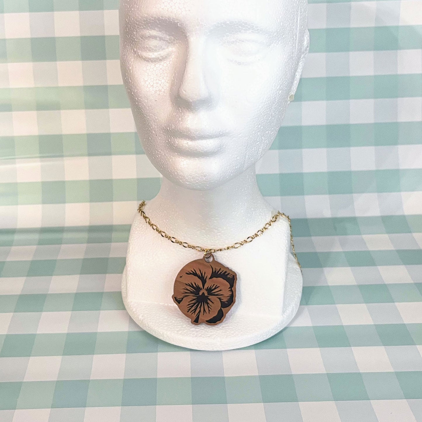 Pansy Necklace Pendant - Glowforge