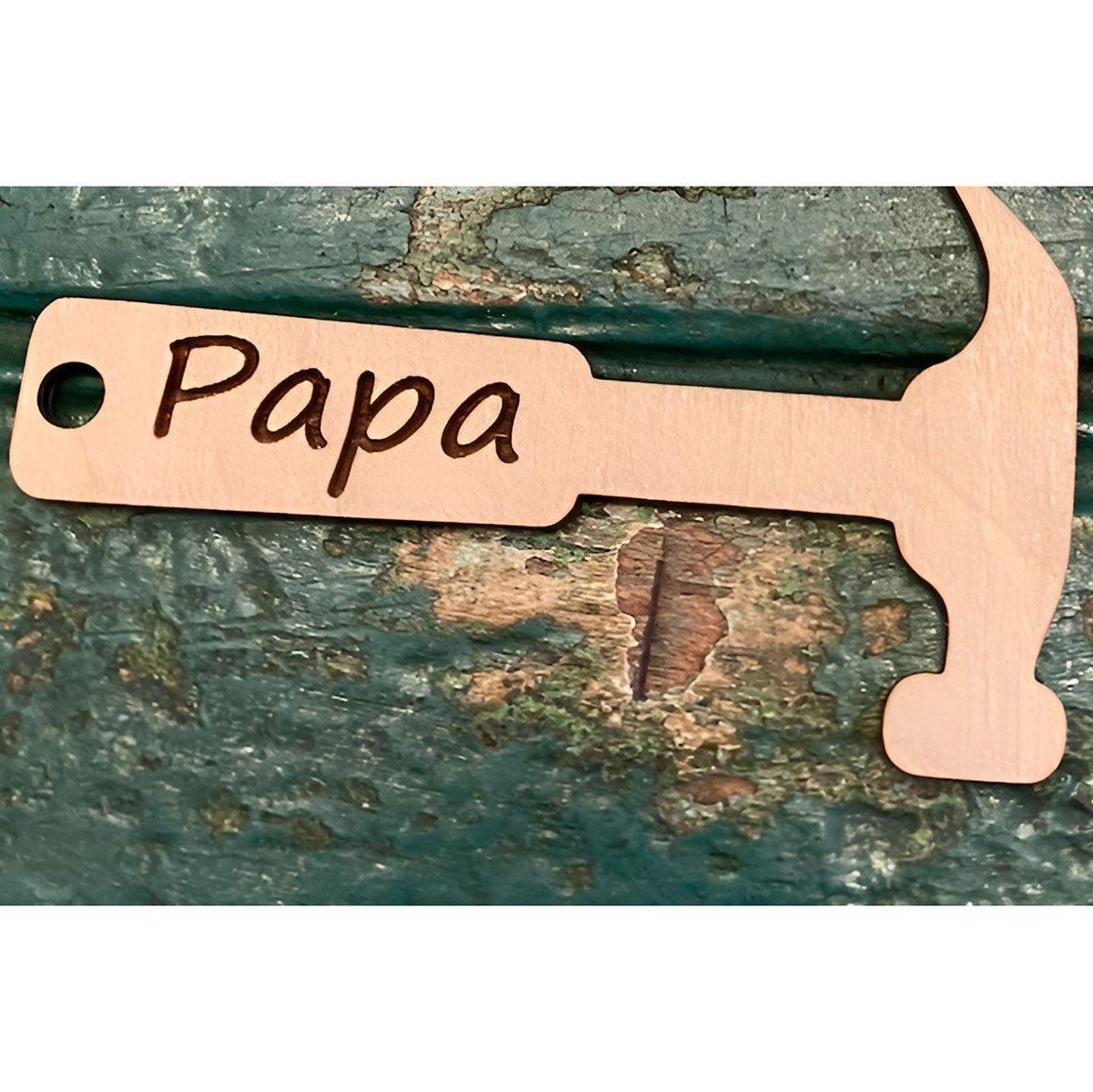 Papa Hammer Keychain - Father's Day Gift - Glowforge