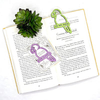 Parrot Shaped Bookmark with Card Backer - Paperclip - Snack Bag Closure - Glowforge