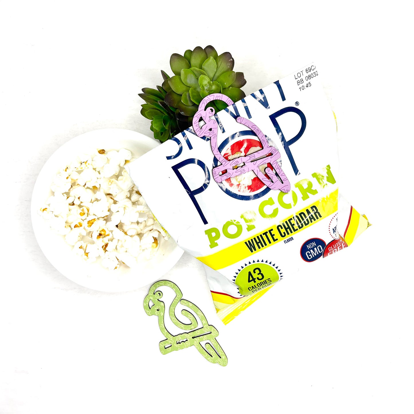 Parrot Shaped Bookmark with Card Backer - Paperclip - Snack Bag Closure - Glowforge
