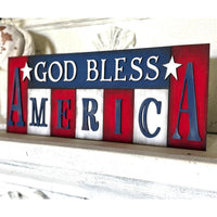 Patriotic America Sign or Shelf Leaner - Glowforge