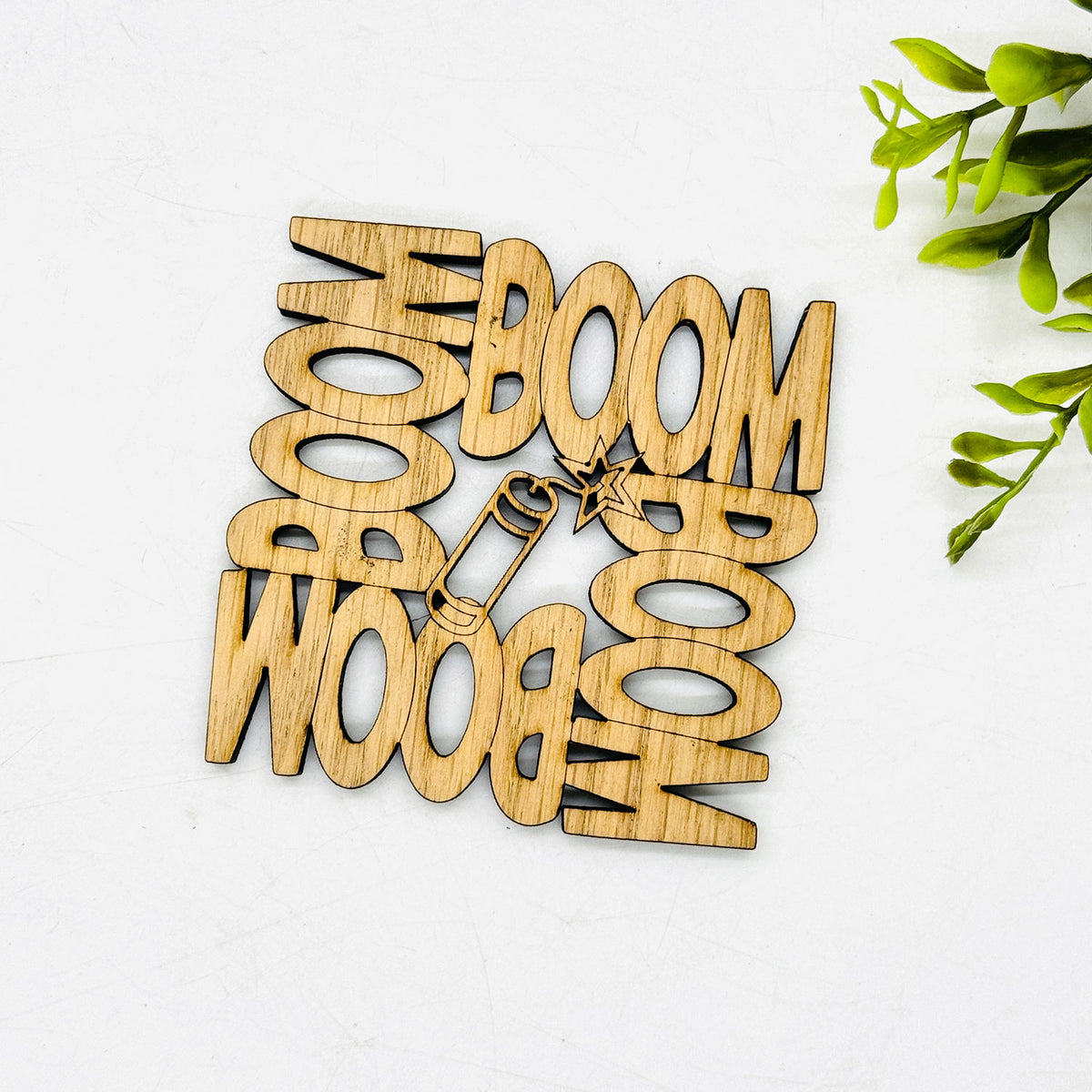 Patriotic BOOM Coaster With Fireworks (Set of 4) - Glowforge