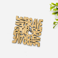 Patriotic BRAVE Coaster With Eagle (Set of 4) - Glowforge