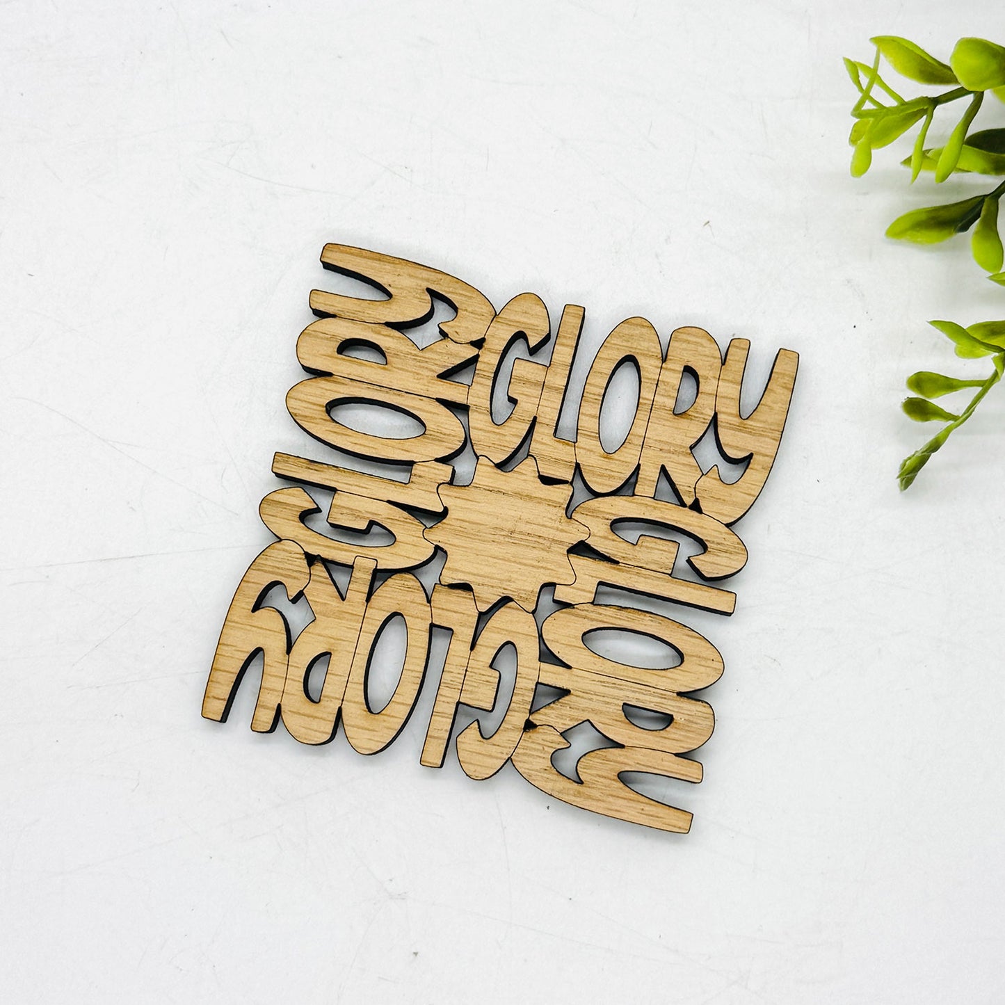 Patriotic GLORY Coaster With Star (Set of 4) - Glowforge