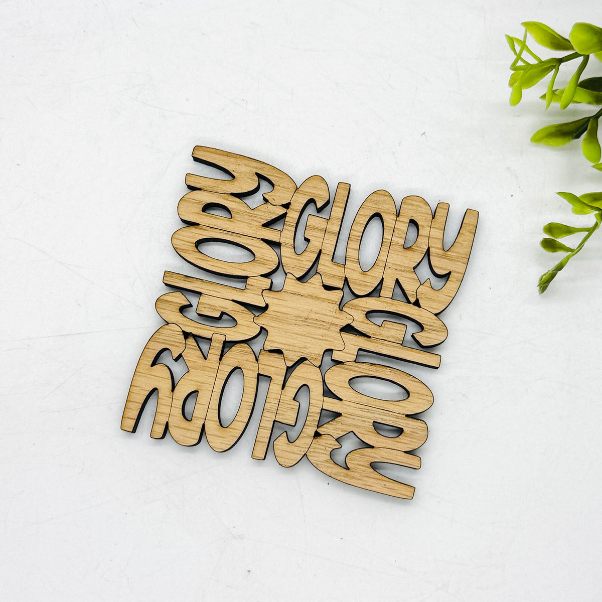 Patriotic GLORY Coaster With Star (Set of 4) - Glowforge