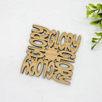 Patriotic GLORY Coaster With Star (Set of 4) - Glowforge