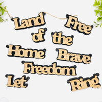 Patriotic Layered Phrase Banner (Set of 11) - Glowforge