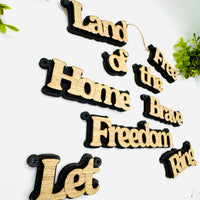 Patriotic Layered Phrase Banner (Set of 11) - Glowforge