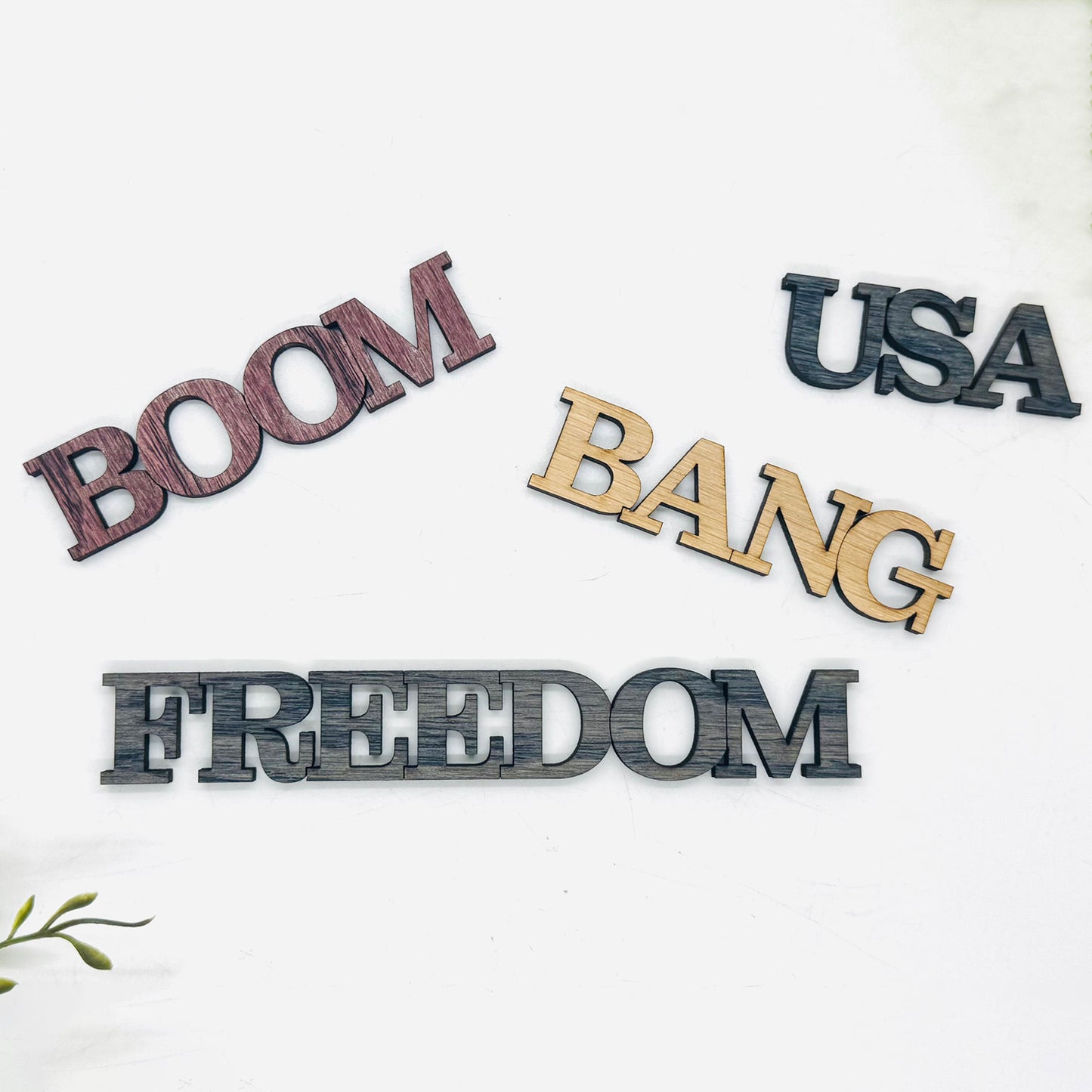 Patriotic Word Confetti 4th of July (Set of 18) - Glowforge