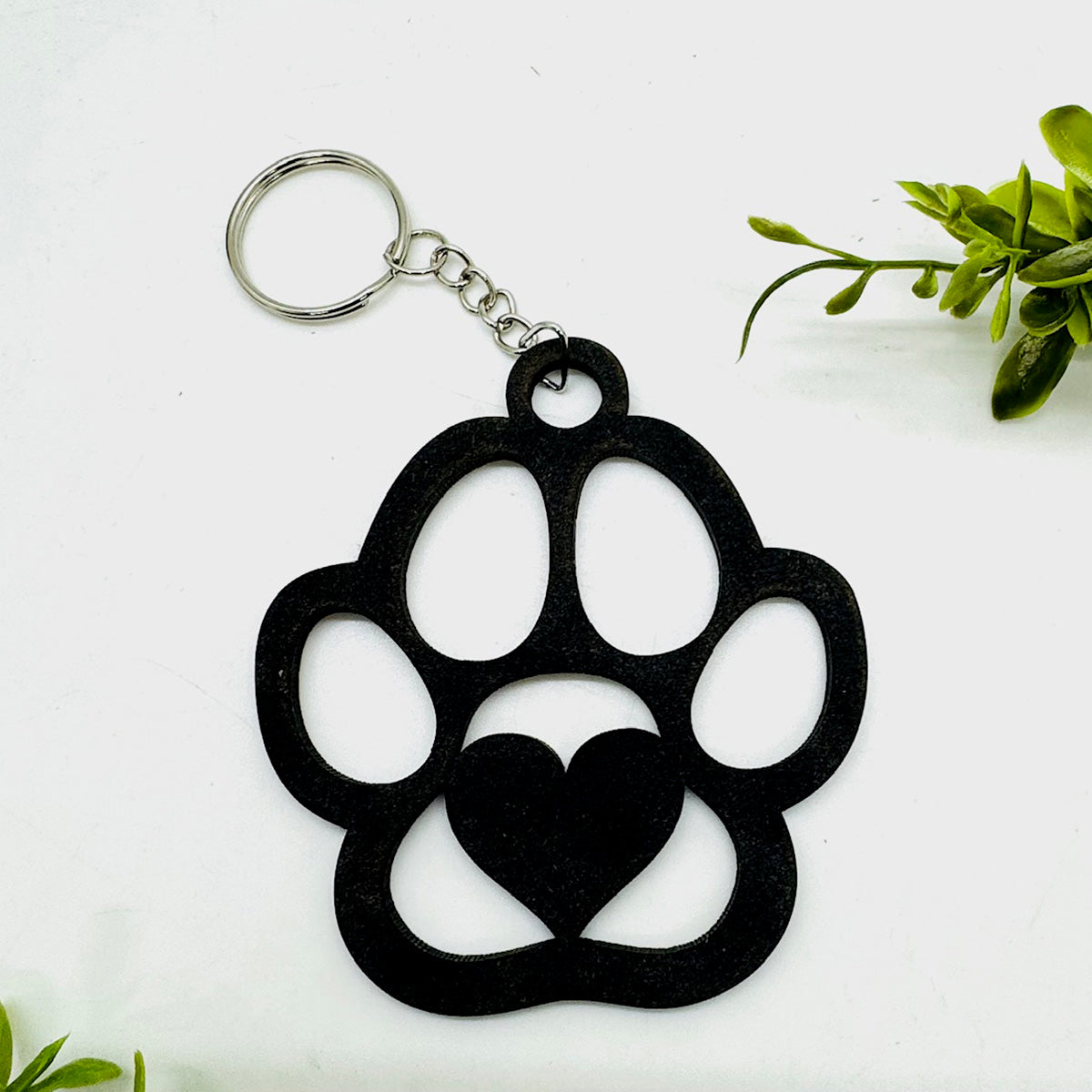 Paw Print Love Keychain Aura and Spark Friendly – Glowforge Shop