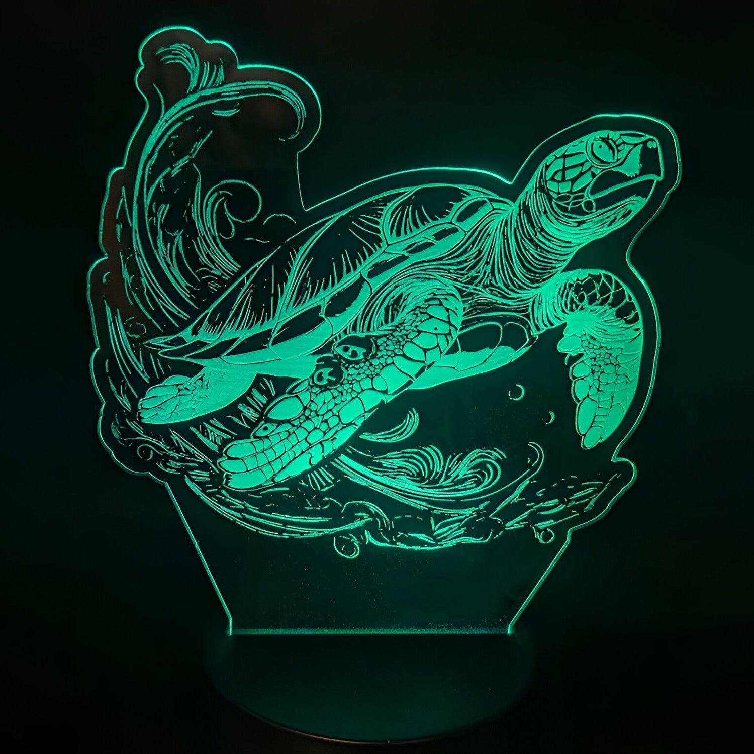 Peaceful Sea Turtle LED Nightlight Insert – Glowforge Shop