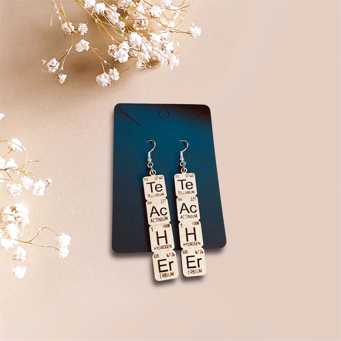 Periodic Table Science Teacher Earrings - Glowforge