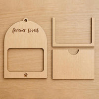 Personalizable Arched Pet Memorial Photo Ornament - Glowforge