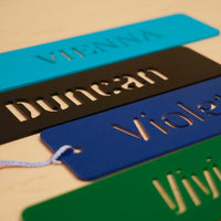 Personalizable Cutwork Name Bookmarks with Editable Text (Set of 5)