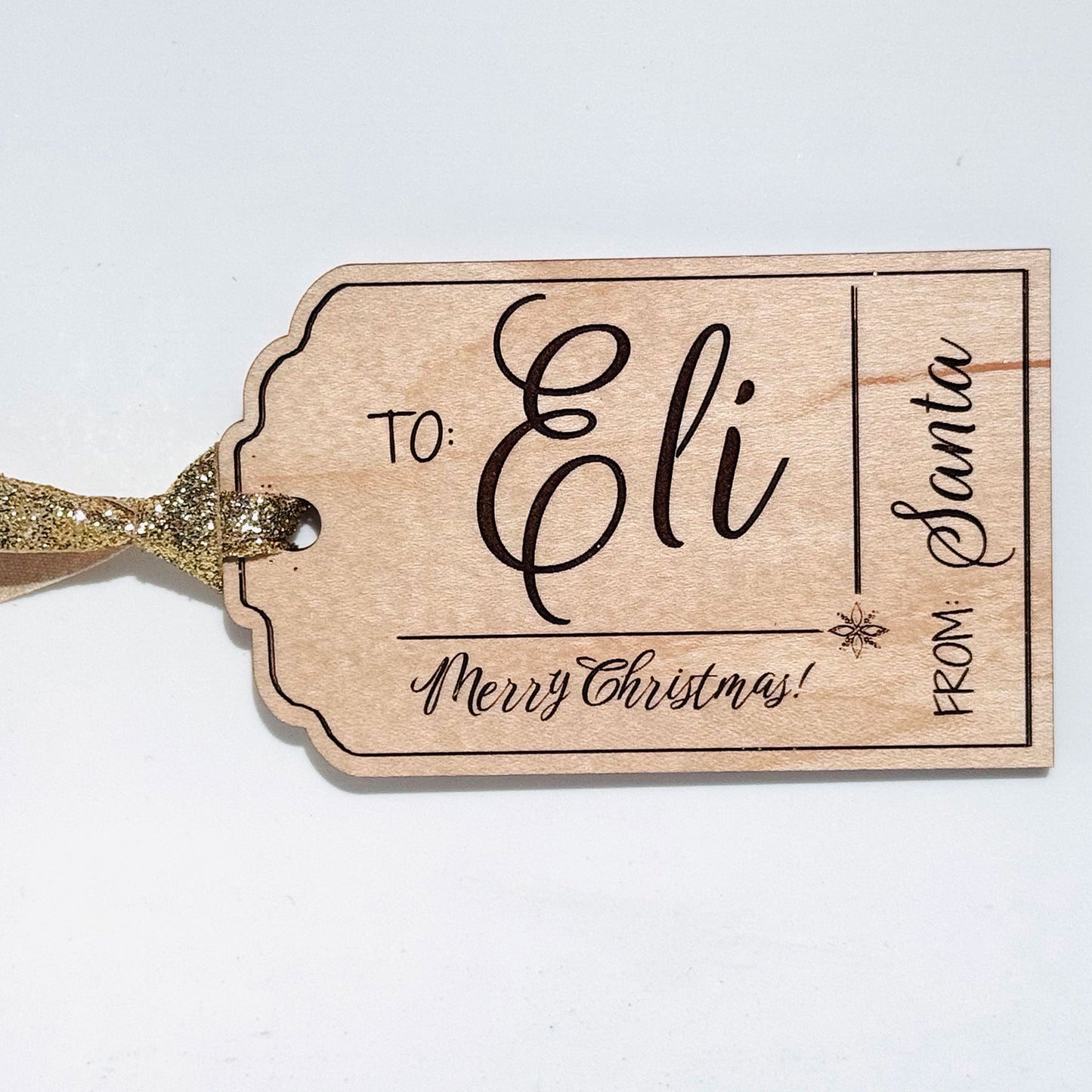 Personalizable From Santa Christmas Tag or Ornament - Glowforge