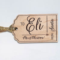 Personalizable From Santa Christmas Tag or Ornament - Glowforge