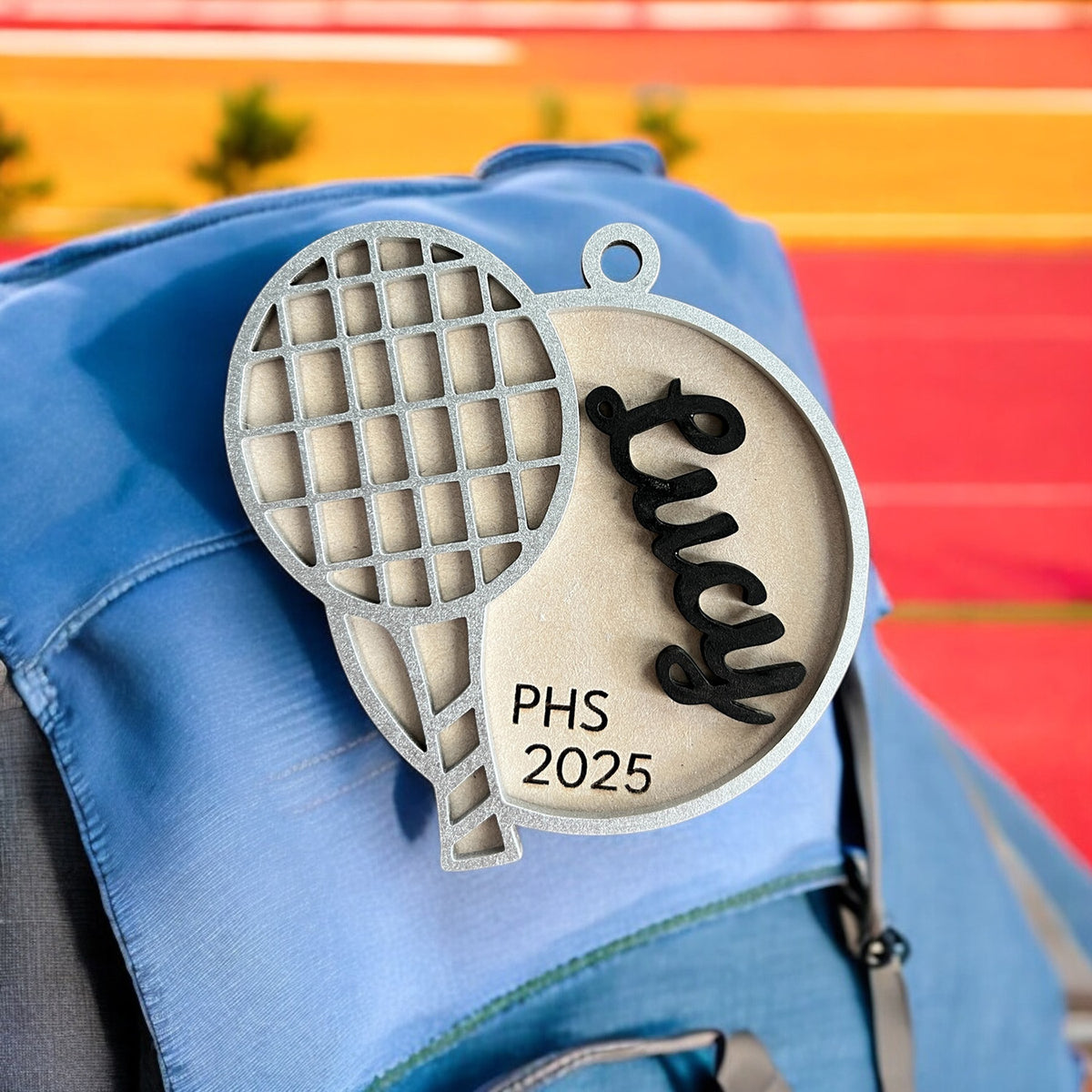 Name Tag Racket Design Personalizable Sporty Tennis Racket Tag – Glowforge Shop