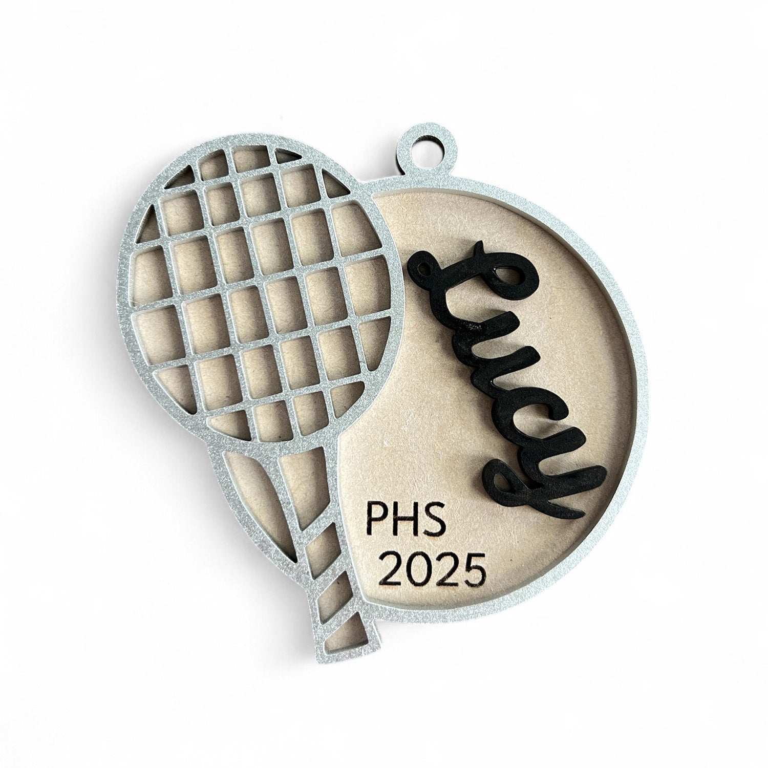Name Tag Racket Design Personalizable Sporty Tennis Racket Tag – Glowforge Shop