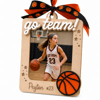Personalized Basketball Photo Frame Ornament - Glowforge