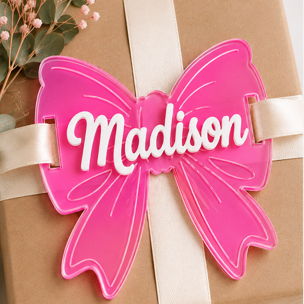 Personalized Bow Gift Topper - Glowforge