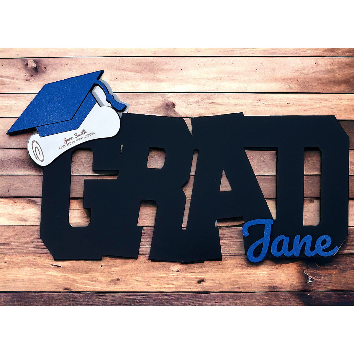 Grad Cap Signs Personalized Graduation Cap Grad Sign - Photo Prop - Graduation Keepsa ...