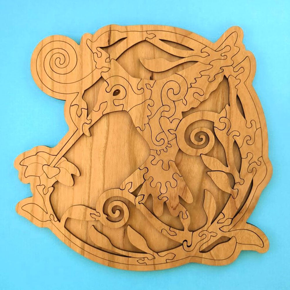 Personalized Hummingbird Wooden Jigsaw Puzzle with Tray - Glowforge