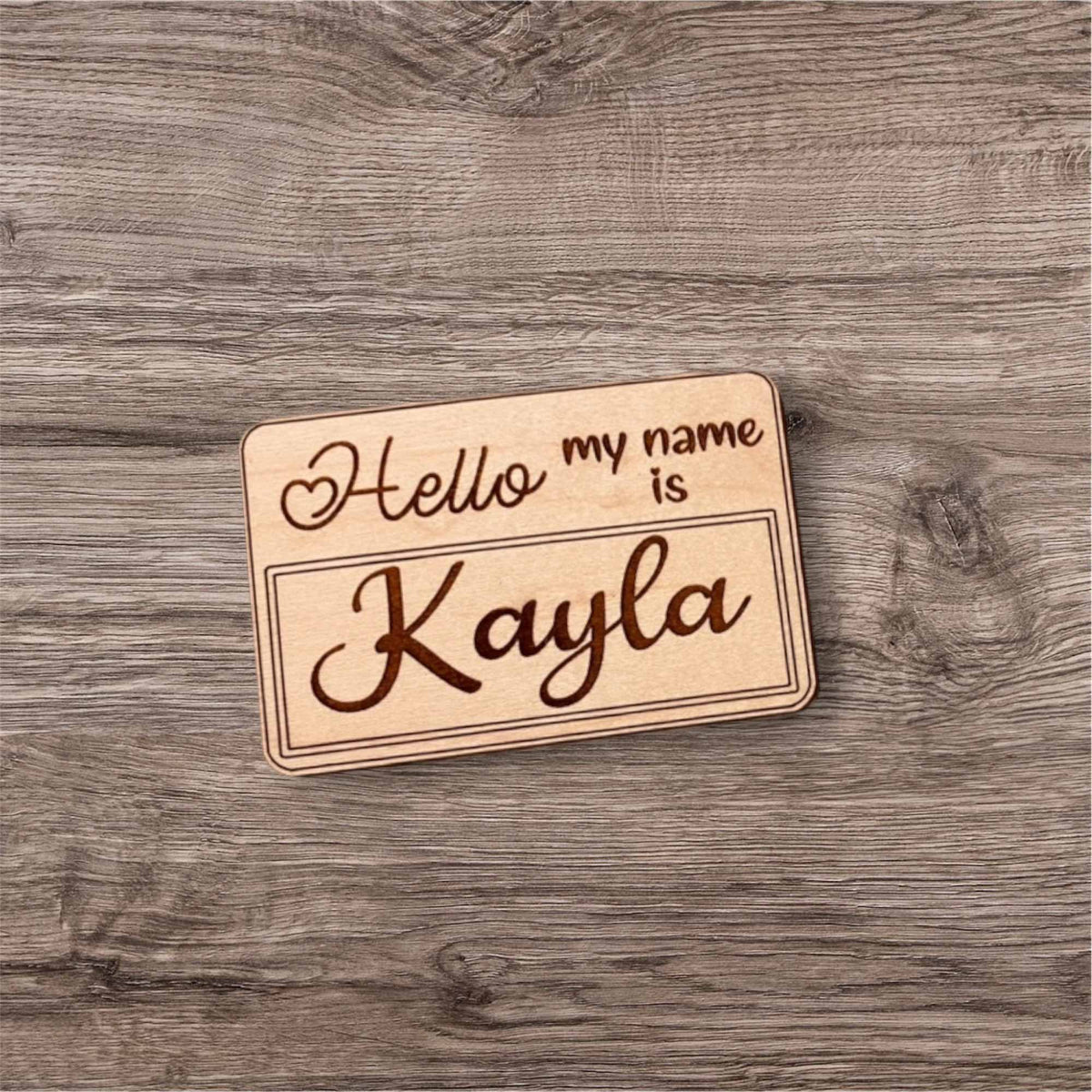 Name Badge Birth Baby Announcement - Glowforge