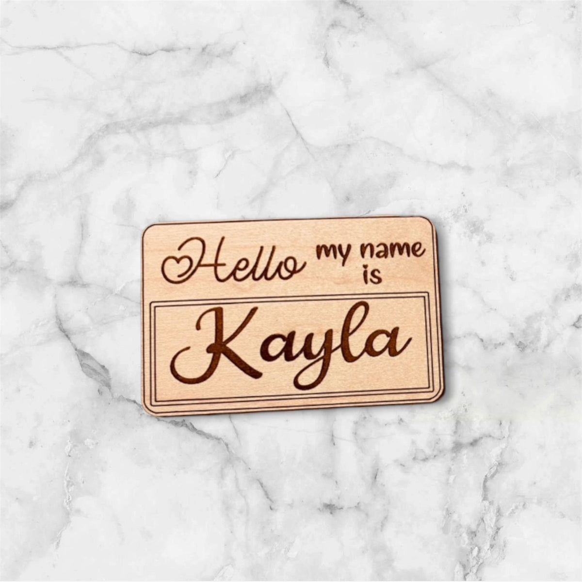 Name Badge Birth Baby Announcement - Glowforge