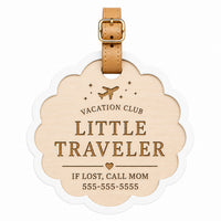 Personalized Scalloped Luggage Tag with Contact Information - Glowforge