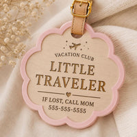 Personalized Scalloped Luggage Tag with Contact Information  - Glowforge