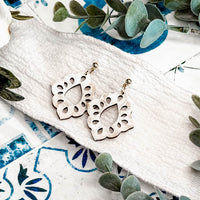 Petal Lace Teardrop Earrings - Glowforge