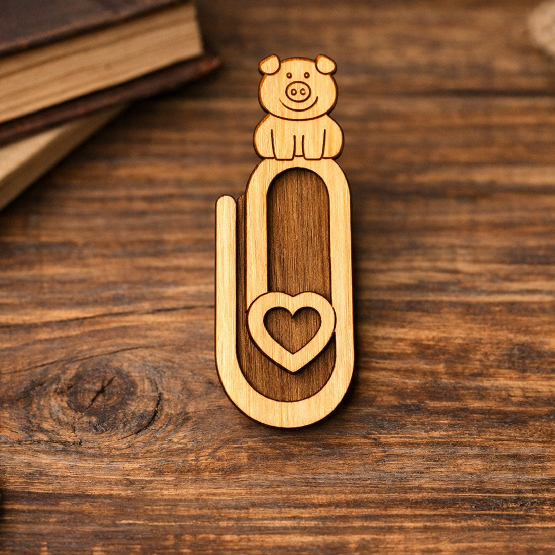 Pig Paperclip Bookmark - Glowforge