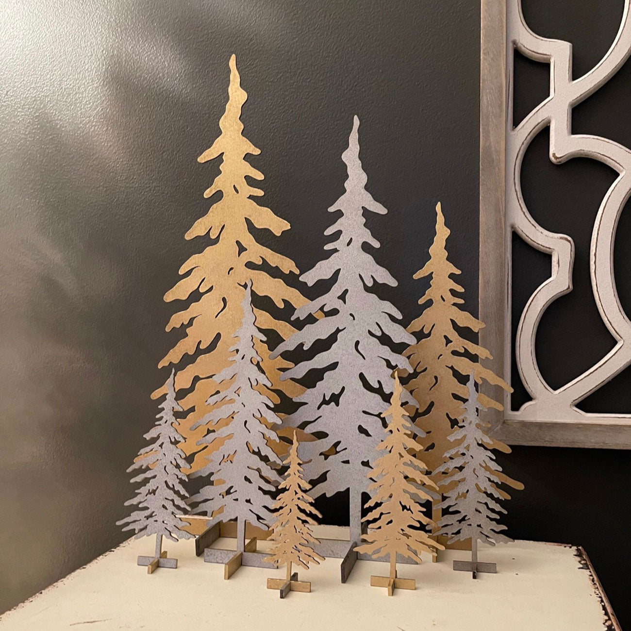 Pine Tree Shelf Sitters for 1/8" Material (Set of 6) - Glowforge