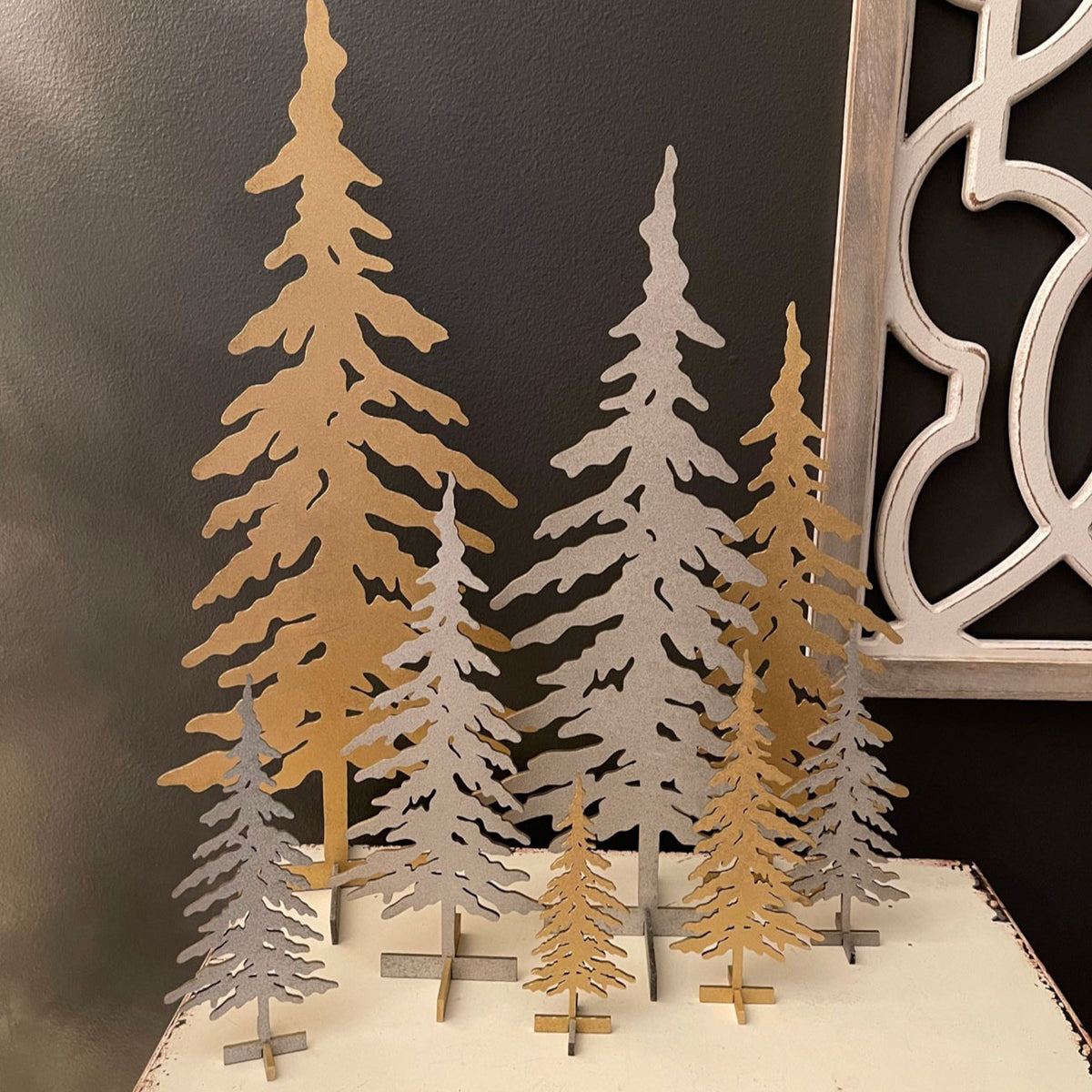 Pine Tree Shelf Sitters for 1/8" Material (Set of 6) - Glowforge