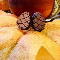 Pinecone Stud Earrings - Glowforge