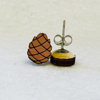 Pinecone Stud Earrings - Glowforge