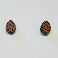 Pinecone Stud Earrings - Glowforge