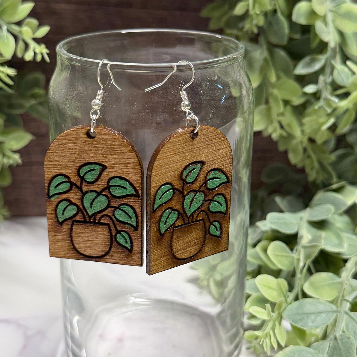 Plant Lover Dangle Earrings (Set of 2) - Glowforge